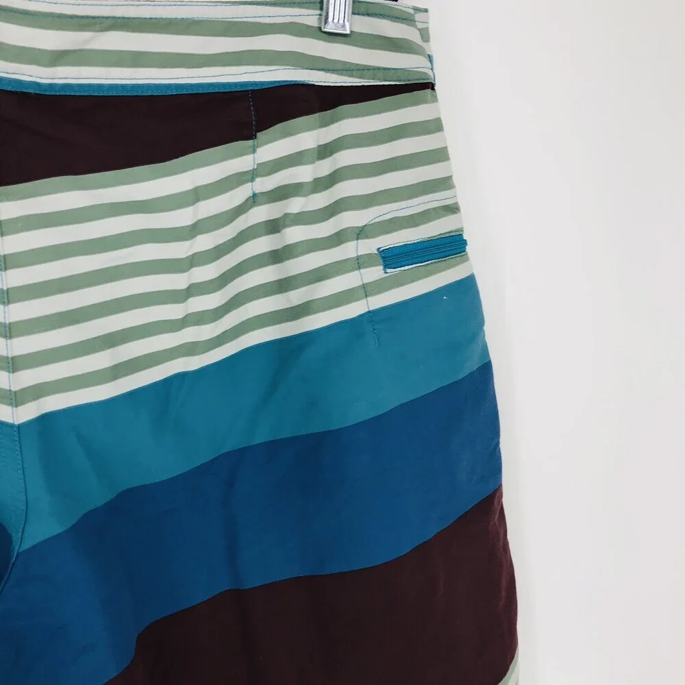 Patagonia Multi-Color Board Shorts Men's Size 34 Swim Drawstring Knee Length